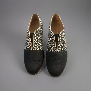 Anthro All Black brand Animal Print Slip On Sneaker Loafer Size EU 35 US 4.5